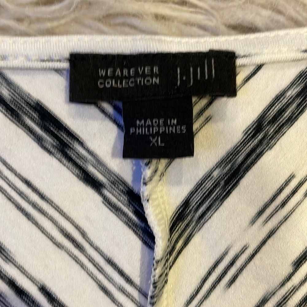 J Jill Wearever V-neck stripe midi sleeveless dress - Picture 5 of 8